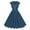 Navy, variant on Women's 1950s Vintage Dress Cap Sleeve Button Collared Midi Dress with Pockets Flowy Casual Cocktail Dresses L