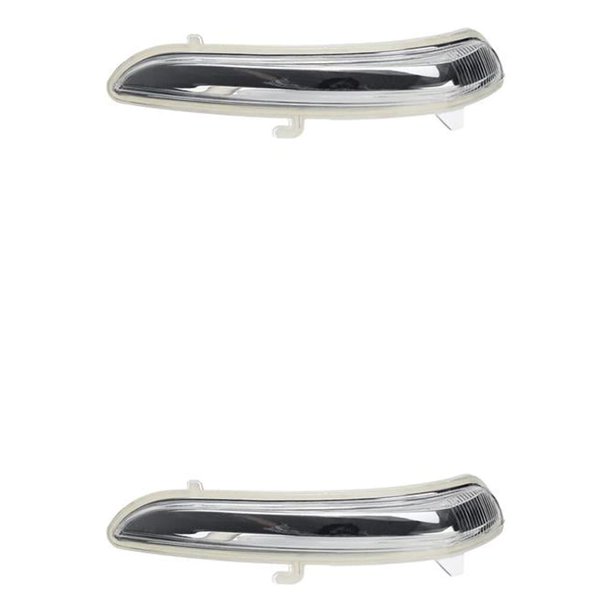 Sidaley Indicador de espejo de puerta de ala de coche ABS, lente transparente brillante a prueba de polvo, repuesto de luz de señal de giro Type1 NO1