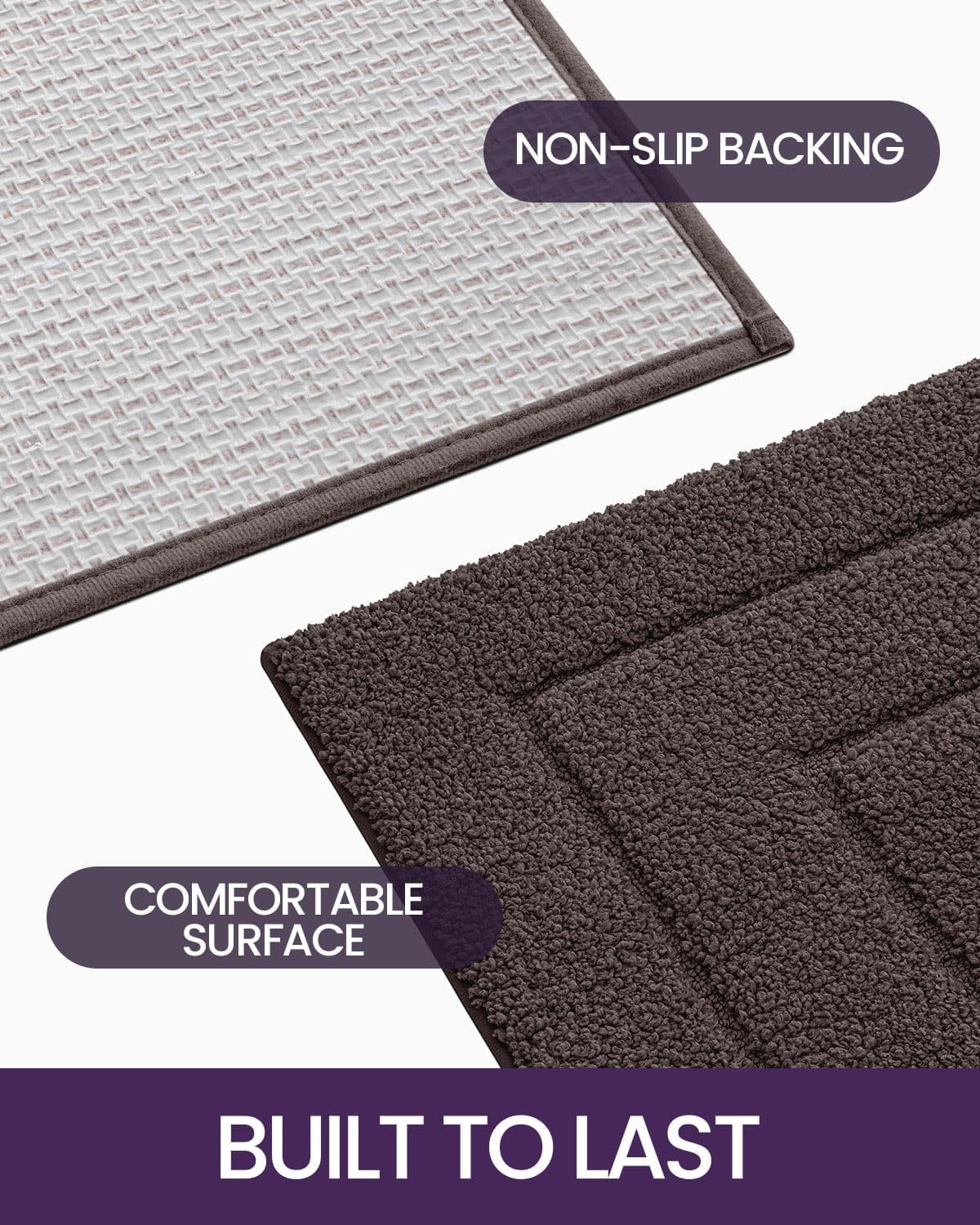 Bathroom Rug Mat, Extra Soft Absorbent Premium Bath Rug, Non-Slip Comfortable Bath Mat, Carpet for Tub, Shower, Bath Room, Machine Washable