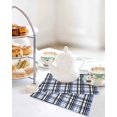 thumbnail image 4 of Blue Black Plaid Kitchen Dish Towels for Drying Dishes Set of 4, Farmhouse Blue Black Checkered Waffle Weave Microfiber Hand Tea Bathroom Towels Quick Dry & Absorbent Towel 12x12, 4 of 7