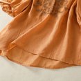 thumbnail image 5 of Vintage Boho T Shirts for Women 2026 Summer Casual Cotton Linen Elbow Sleeve V Neck Floral Embroidery Graphic Tees, 5 of 7