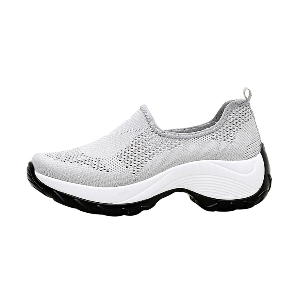 EXHUMKY Women's Grey Hiking Shoes Lightweight Breathable Outdoor Footwear Comfortable for Walking and Trekking