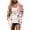 White, variant on CALAFEBILA Women Mid-Length Long Sleeve Comfortable Cardigan Dinner Front Open Lightweight Print Sweater for Women 2025