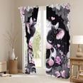 thumbnail image 3 of Castle Fairy Kids Children Kawaii Cow Blackout Curtains Set of 2 (52x84 Each),Cute Farmhouse Animal Window Curtains,Chic Flowers Rose Curtains and Drapes,Super Cozy Room Decor, 3 of 6