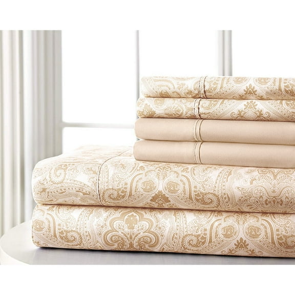 BrylaneHome 6-Pc Paisley Sheet Set