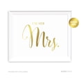 thumbnail image 2 of I'm Her Mr., I'm His Mrs. Gold Metallic Gold Wedding Party Signs, 2-Pack, 2 of 3