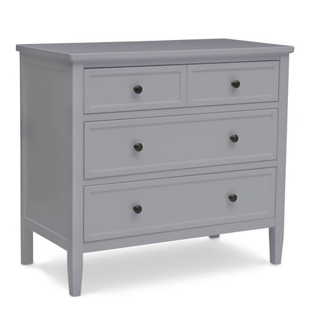 Delta Children Epic 3 Drawer Dresser with Interlocking Drawers - Greenguard Gold Certified, Grey