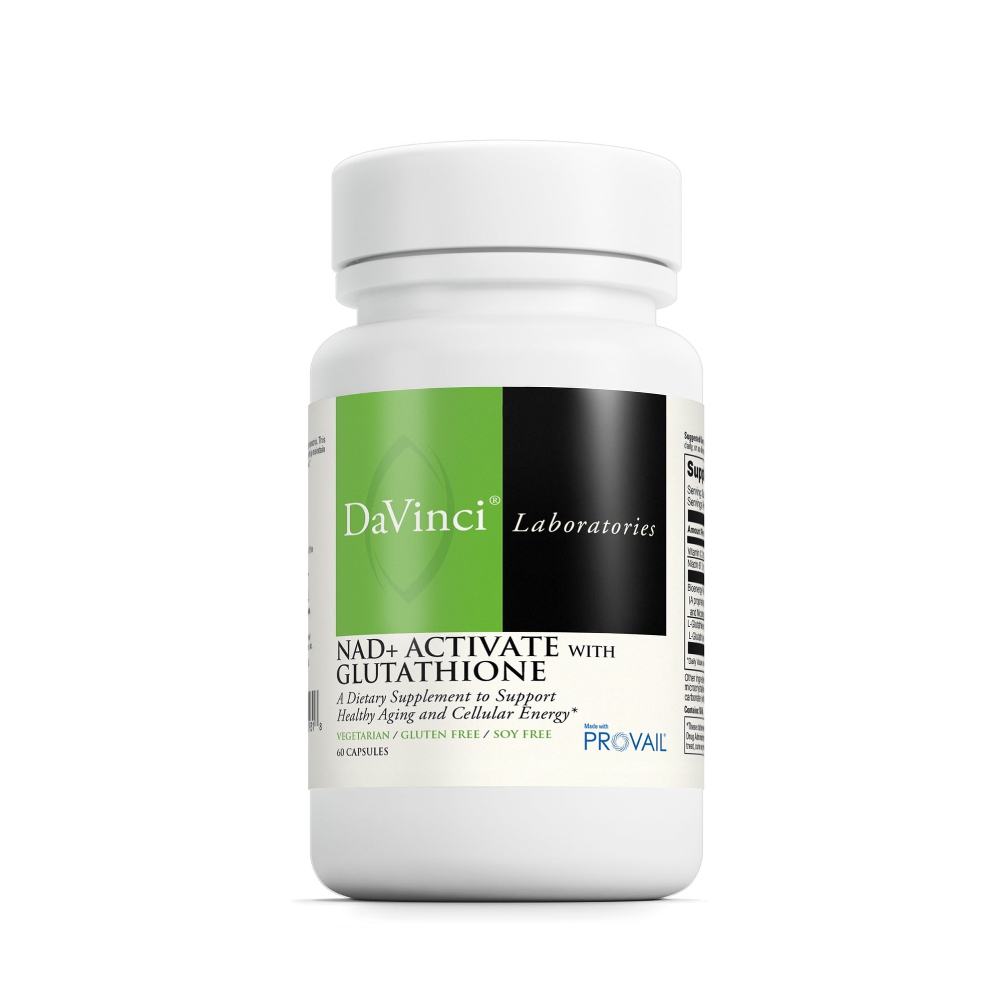 DaVinci Labs NAD+ ACTIVATE WITH GLUTATHIONE - Dietary Supplement - 60 Capsules