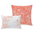 thumbnail image 2 of Spirit Linen Home - Queen Microfiber Foliage Coral/White Sheet Set, 2 of 5