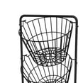 thumbnail image 6 of Detachable Metal Wire Basket, Bread Snacks Vegetable Fruit Basket Bowl Stand, Heavy Duty Wire Organizer for Countertop Black 2 Tier, 6 of 7