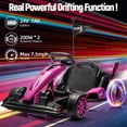 thumbnail image 5 of Electric Go Kart for Kids,24V Electric Drift Kart Car with Adjustable Seat, 7.5 MPH Battery Powered Drift Cart for Kids,Max Load 135lbs,Two 200W Motors, 5 of 7