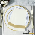 thumbnail image 5 of Impresserve White Disposable Cloth-Like Paper Guest Towels with Gold Line Print - 100 Sheets, 5 of 6