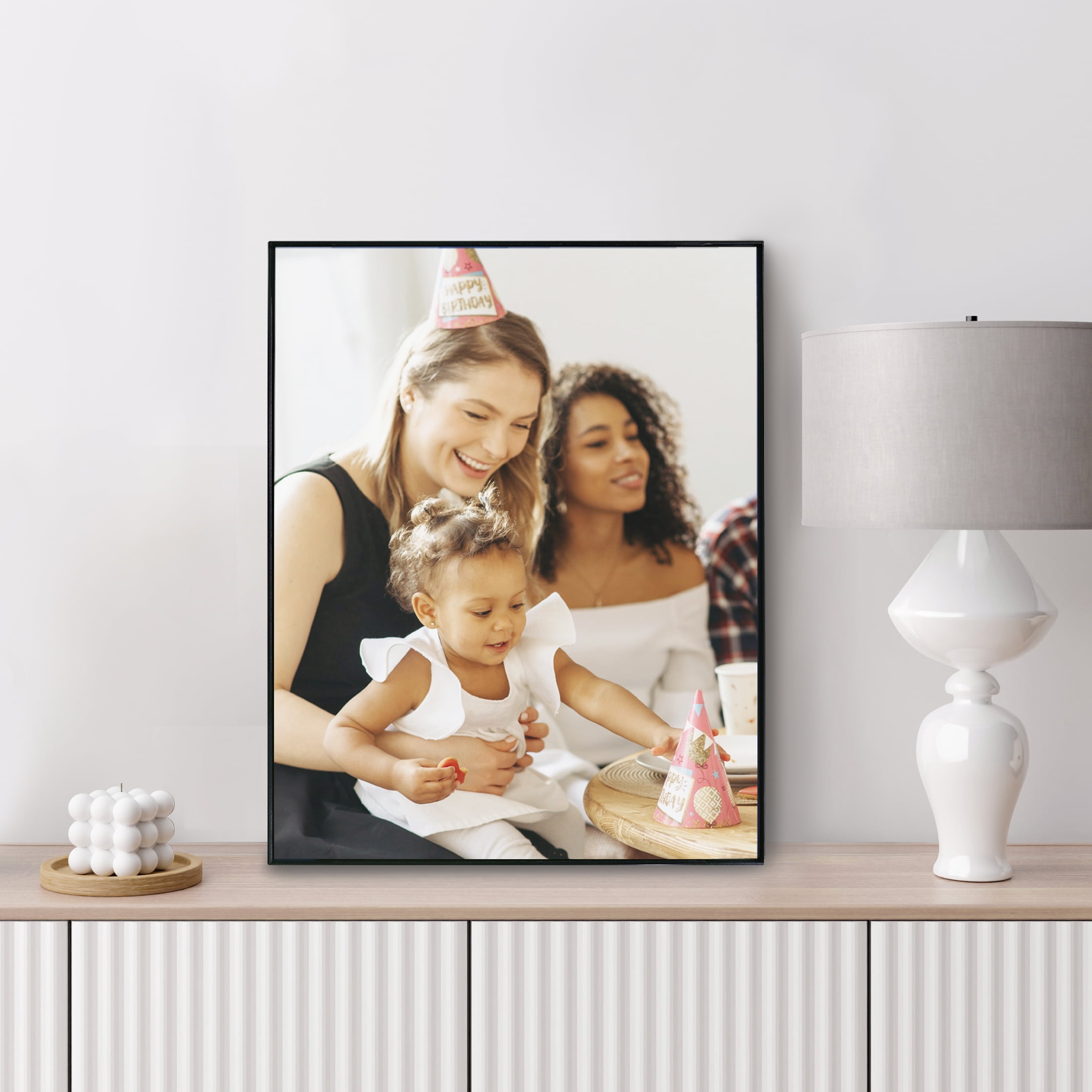Mainstays 11x14 Front Loading Picture Frame, Black, Set of 6  (图5)