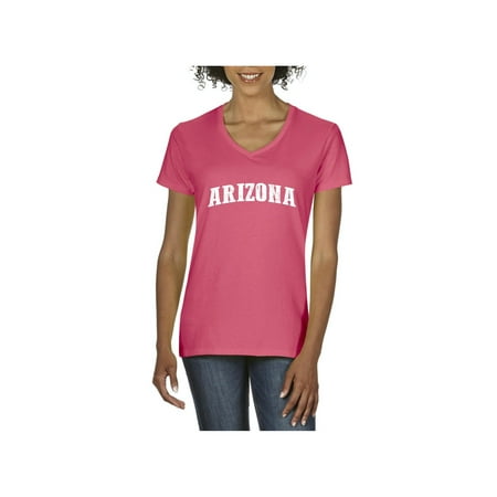 Arizona State Flag Women V-Neck T-Shirt (Best Arizona State Parks)