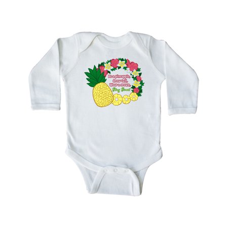 

Inktastic Be a Pineapple Grow Tall Wear a Crown Stay Sweet Gift Baby Boy or Baby Girl Long Sleeve Bodysuit