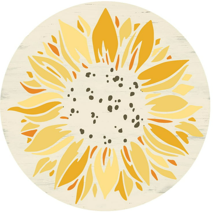 Sunflower Love Stem Stencil by StudioR12, DIY Summer Decor