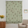 thumbnail image 3 of Sage Green Floral Sheer Curtains 72 Inches Long, Vintage Spring Botanical Flowers Light Filering Curtains, Breathable Simi Curtain Privacy Drapes for Living Room Bedroom Lightweight Window Treatment, 3 of 9