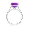 thumbnail image 2 of ANGARA Natural Rectangular Cushion 5 ct Amethyst Cocktail Ring in 14K White Gold for Women (Size-12x10mm) | February Birthstone, Birthday, Anniversary, Jewelry Gift for Women | Natural Amethyst Ring, 2 of 9