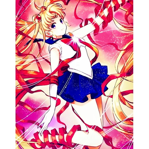 Paint by Numbers Kit for Adults -Sailor Moon (32) - Beginner DIY Color by Number Set on Canvas Acrylic Oil Paintings Crafts, Gifts, Home Wall Decor (12 X 16 inches)-