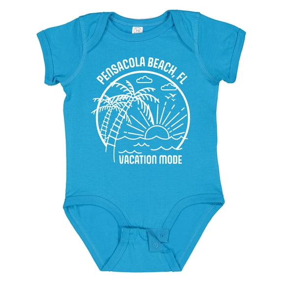 Inktastic Summer Vacation Mode Pensacola Beach Florida Boys or Girls Baby Bodysuit
