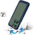 thumbnail image 2 of For Motorola Moto G Power 5G 2025 Ultimate CaseX Transparent Hybrid Case with Metal Buttons And Camera Edges - Blue, 2 of 3