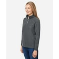 thumbnail image 2 of CORE365 CE405W Women's Fusion ChromaSoft™ Pique Quarter-Zip Pullover-Carbon Heather-M, 2 of 6