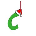 thumbnail image 1 of Red Santa Hat 26 Letters Christmas Tree Letter Hanging Ornament Pendant Decor W2N1, 1 of 1