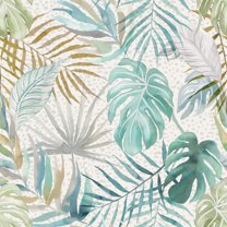 ohpopsi Lana Aqua Tropica Wallpaper, 19.7-in by 33-ft, 54.18 sq. ft.