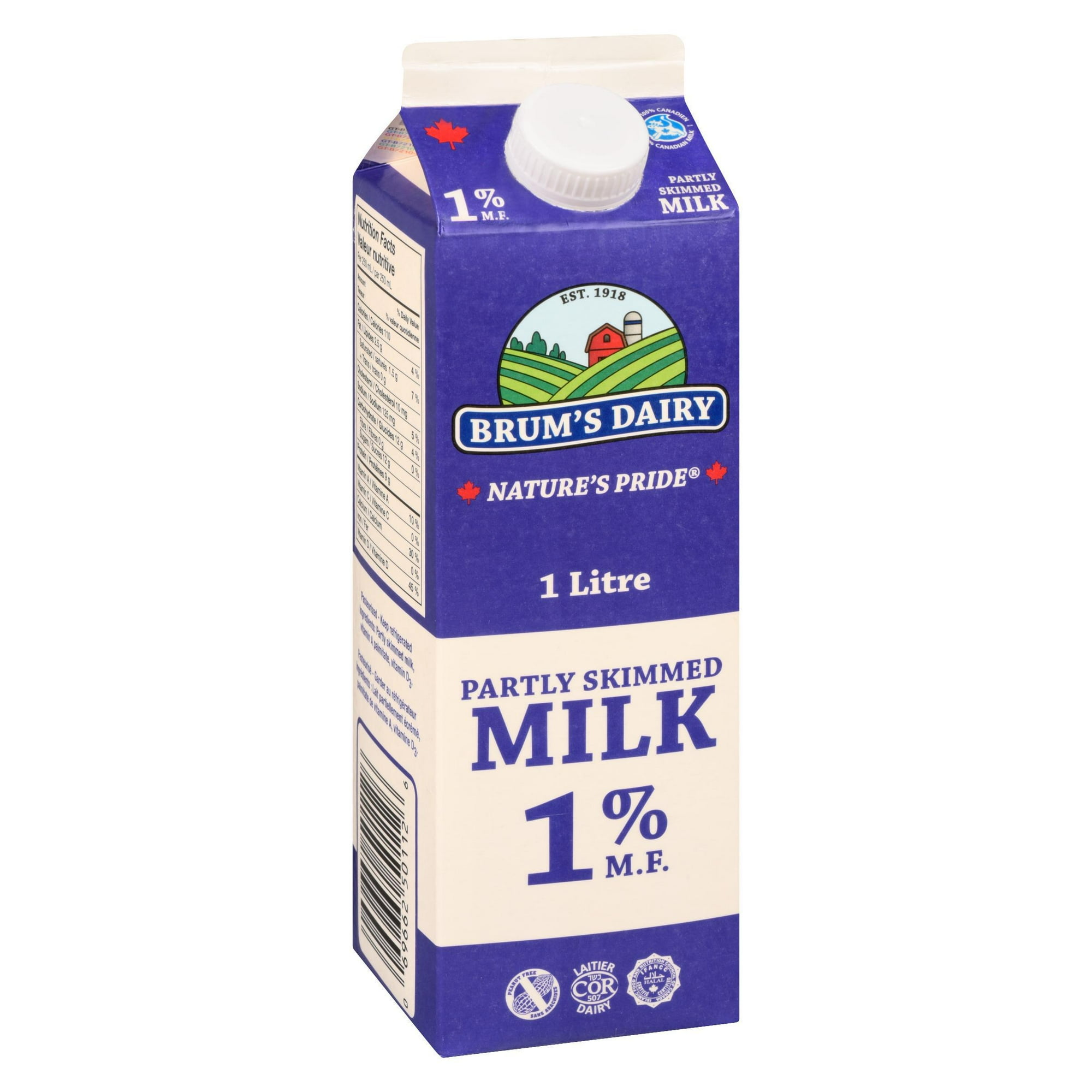 Brum's 1% M.F Partly Skimmed Milk