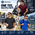 thumbnail image 4 of Daresay Men's 4-Pack Dri-Fit Performance T-Shirts – Moisture-Wicking Athletic Gym Tees – Breathable, Quick-Dry Workout Shirts for Men (Sizes S-3XL), 4 of 14