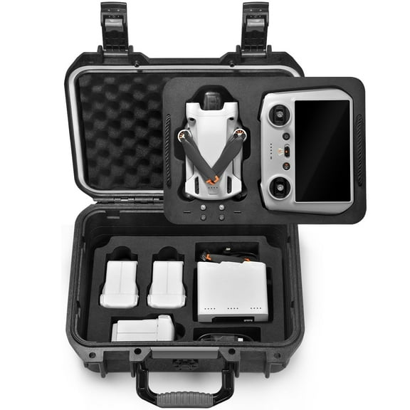 Lekufee Portable Waterproof Hard Case for DJI Mini 4 Pro,Mini 3 Pro,Mini 3 Drone and Accessories (Case Only)