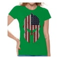 thumbnail image 1 of Awkward Styles Spartan Helmet T Shirt American Flag Shirts for Women Patriotic T-shirts Women's Novelty Graphic Tee Shirt Tops, 1 of 4