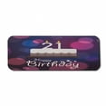 thumbnail image 1 of 21st Birthday Computer Mouse Pad, Happy Birthday Words with Stars on Abstract Tones of Pink Inspired Image, Rectangle Non-Slip Rubber Mousepad Large, 31" x 12", Eggplant Purple, by Ambesonne, 1 of 2