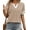 Brown, variant on Tops for Women Short Sleeve V Neck T Shirts Trendy Casual Summer Tops Colorblock Basic Tees