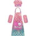 thumbnail image 1 of Custom Kids Apron and Chef Hat Set for Baking Personalized Kitchen Cooking Apron for Boys Girls (3-12 Years), 1 of 1