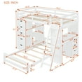 thumbnail image 2 of Harper & Bright Designs Twin Over Twin Separable Bunk Beds with Desk and Drawers, Wood L-Shape Bunk Bed Frame with USB Ports and LED Ligh for Kids Teens, White, 2 of 17