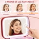 thumbnail image 2 of Cosmetiquera de Maquillaje con Espejo LED 3 Modes, Estuche Portátil de Maquillaje con Bolsa para Brochas, Neceser de Viaje con Divisores Desmontables, Organizador Accesorios Belleza para Mujer, 2 of 4