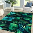 thumbnail image 2 of JML Area Rugs 1.8'x4.9' Washable Rugs Modern Carpet for Home Decor Foldable Non-Slip Bedroom Rugs Entryway Hallway Runner Rug, Green Leaves, 2 of 5