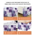 thumbnail image 6 of Abstract Gray Bed Skirt King Size 18 Inch Drop, Purple Mottled Graffiti Color Block Modern Art Wrap Around Dust Ruffle Bedskirts, Wrinkle & Fade Resistant Easy Fit Bedskirt with Adjustable Elastic, 6 of 8