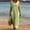 Green, variant on ClodeEU Women's Linen Blend Round Neck Short Sleeve Maxi Dress,Casual Loose Fit Summer Dress Black,Women's Plus L