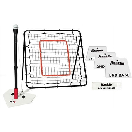 Franklin Sports MLB Teeball Starter Set with Tee, Bases + Rebounder Net