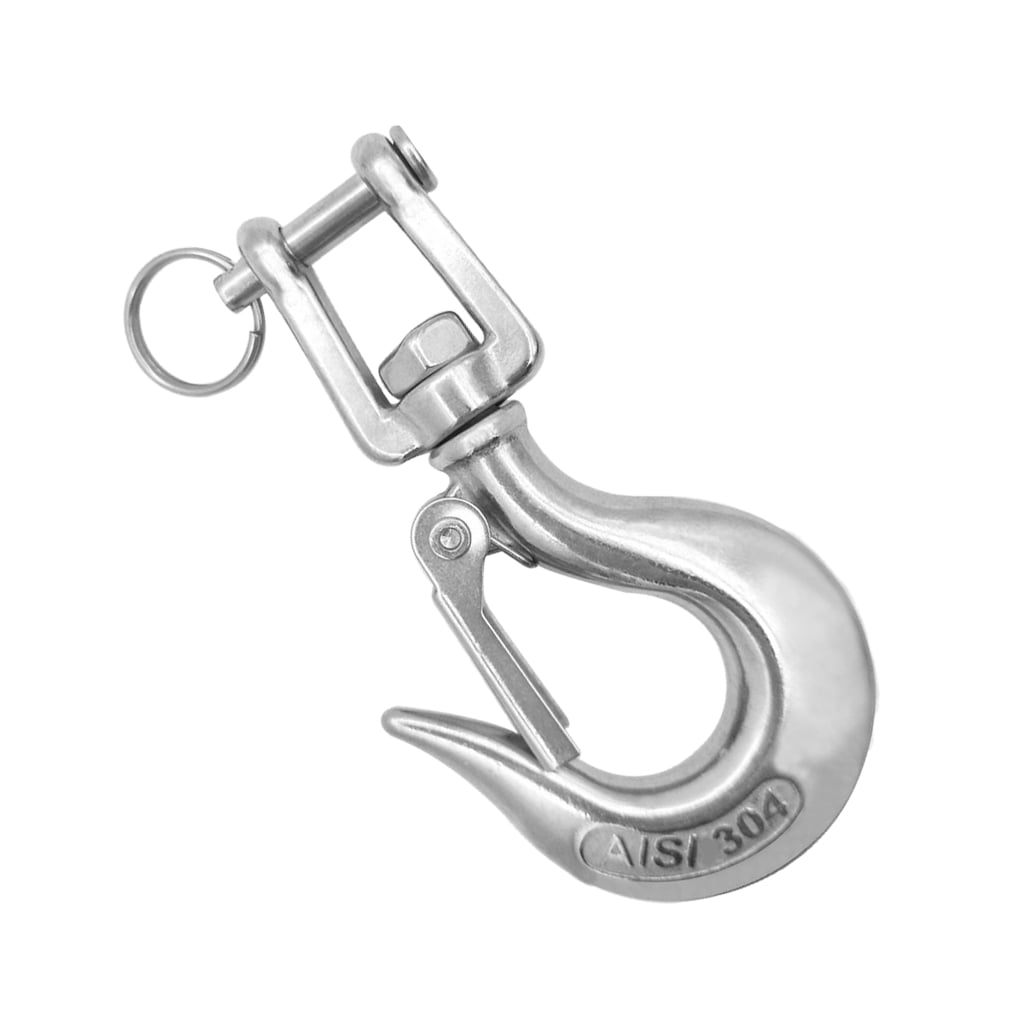 Marine 316 Stainless Steel Rotary Spring Snap Hooks Boat Anchor Rigging Clip 