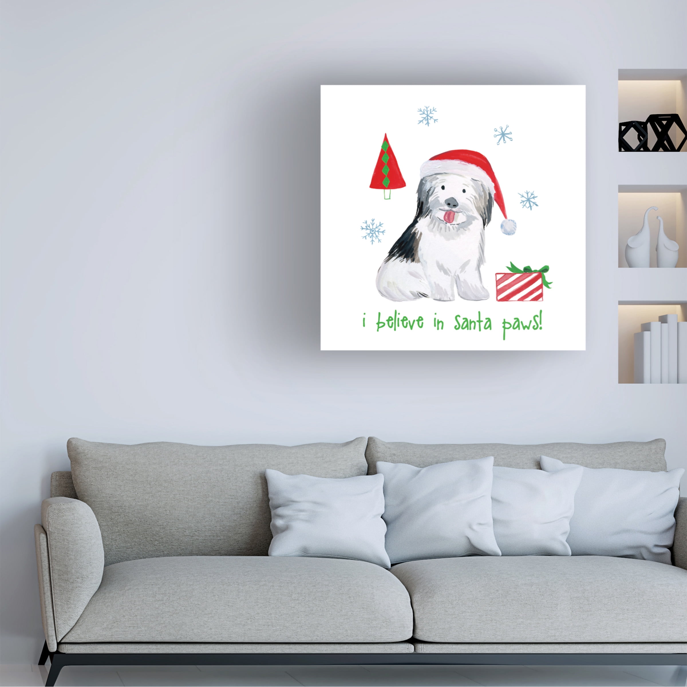 Trademark Fine Art 'Christmas Puppers III' Canvas Art by Farida Zaman