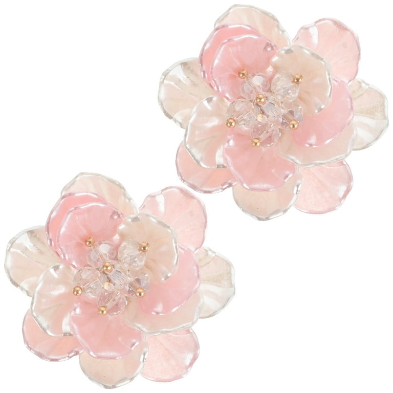 2 Pcs Faux Pearl Flower Charms Jewelry Making Flower Charms DIY Crafts Flower Charms, Adult Unisex, Size: 4.5X4.5CM