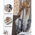 thumbnail image 3 of Modern Animals Kitchen Curtains Vintage Giraffe Zebra Elephant Leopard Cafe Short Curtains for Bathroom Blackout Window Curtain Small Window Treatment Drapes for Bedroom Living Room 27.5"x39"x2, 3 of 9