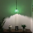 thumbnail image 3 of Tiffany Mini Hanging Lights Plug In Green Leaves Stained Glass LED Bulb Included 8”W*8”D*60”H, 3 of 6