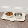thumbnail image 2 of IRIS USA Small "FEED ME" Feeding Mat for Dog or Cat, Ivory, 2 of 5