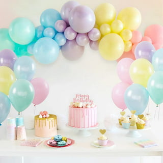  2 Set Pastel Birthday Decorations Rainbow Party Table Balloons  Centerpiece Stand Kit for Girls Baby Shower Wedding Prom Table Decorations  : Toys & Games