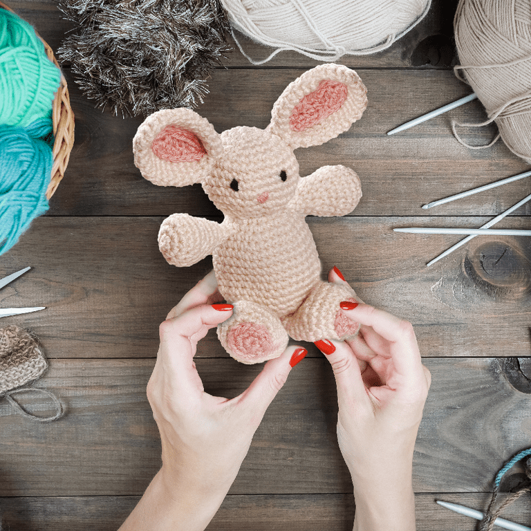 Crochet Kit for a Cute Amigurumi Animal Toy Bella the Baby Bunny DIY Kit/crafting  Kit/starter Pack 