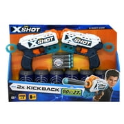 X-Shot Excel Double Kickback Foam Dart Blaster Combo Pack (8 Darts, 6 Cans) by ZURU